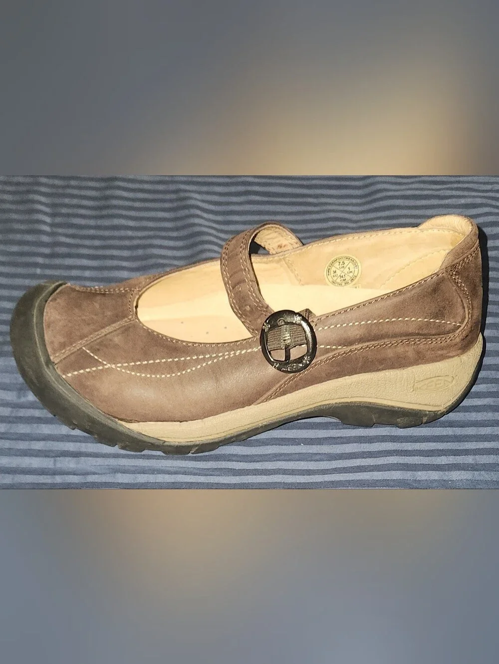Keen Presidio II Mary Jane Women Brown Leather Granola Size 7.5